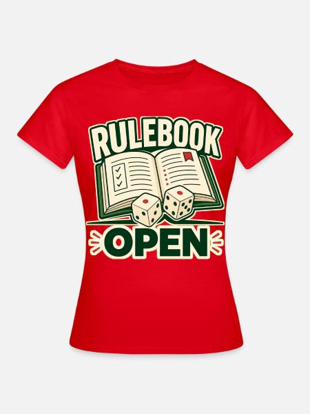 RULEBOOK OPEN - Frauen T-Shirt - Rot