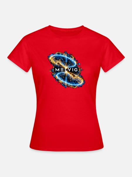 MELVIG – Blauer Ringnebel - Frauen T-Shirt - Rot