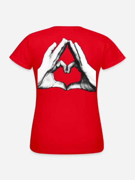 SO MUCH LOVE - Hands - Frauen T-Shirt - Rot
