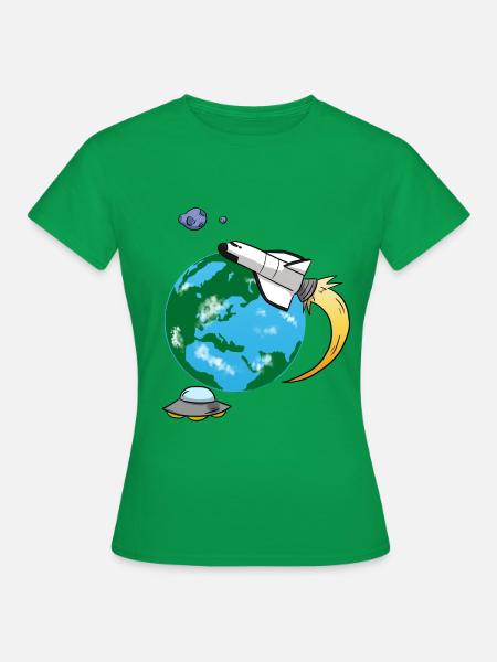 Fliegende Rakete - Frauen T-Shirt - Kelly Green