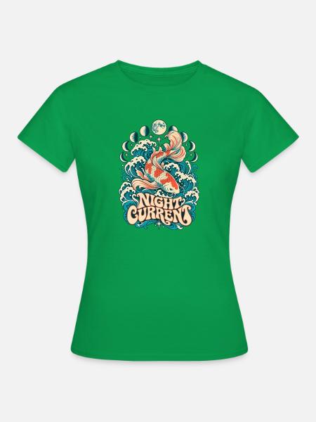 Nachtstrom Koi Woge - Frauen T-Shirt - Kelly Green
