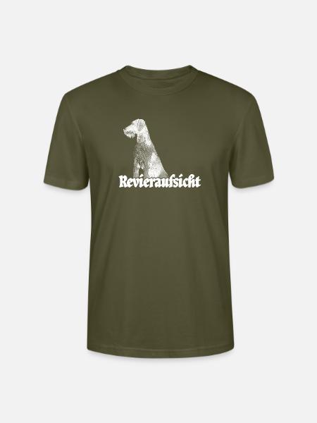 Revieraufsicht – Deutsch Drahthaar & Jagdhund - Stanley/Stella Unisex Bio-T-Shirt CRAFTER - Khaki