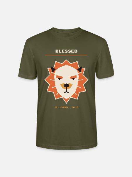 Straßengeometrischer Löwe - Stanley/Stella Unisex Bio-T-Shirt CRAFTER - Khaki