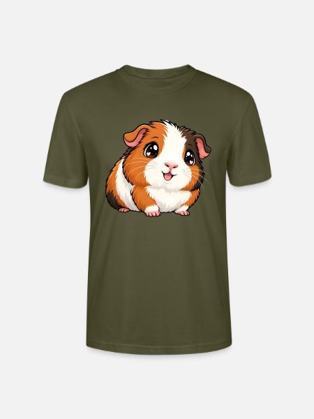 Kawaii Meerschweinchen – Süßes Flauschknäuel - Stanley/Stella Unisex Bio-T-Shirt CRAFTER - Khaki