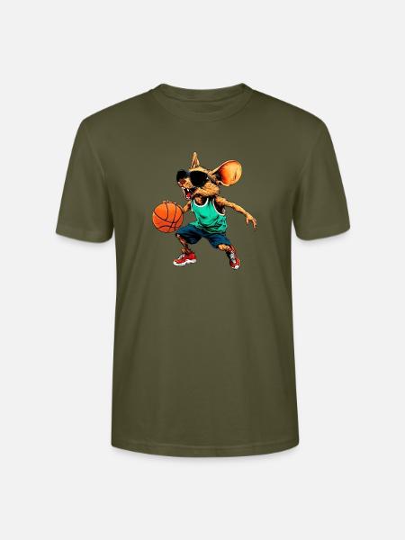 Basketball Maus - Stanley/Stella Unisex Bio-T-Shirt CRAFTER - Khaki