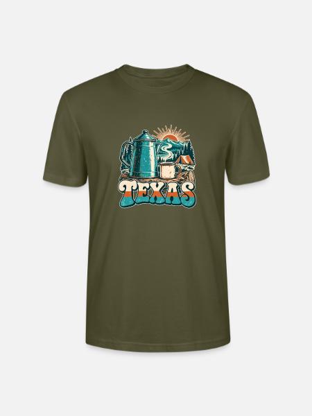 Texas Kaffee Sonnenaufgang Retro - Stanley/Stella Unisex Bio-T-Shirt CRAFTER - Khaki