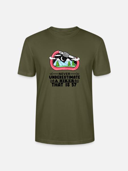 57 Jahre - Berg Wandern Bergsteigen - Stanley/Stella Unisex Bio-T-Shirt CRAFTER - Khaki