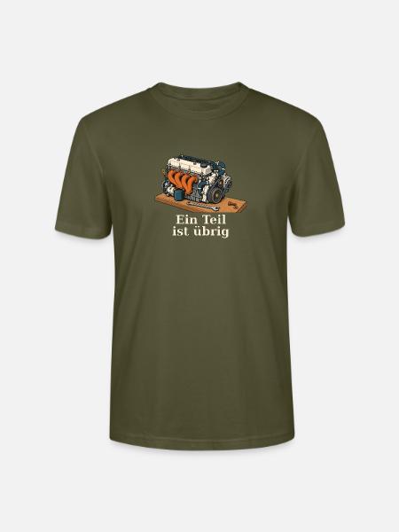 Ein Teil ist übrig – Schrauberhumor - Stanley/Stella Unisex Bio-T-Shirt CRAFTER - Khaki