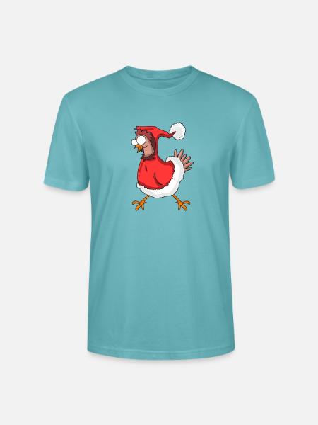 Poulet de Noël - T-shirt bio CRAFTER Stanley Stella Unisexe - turquoise pastel