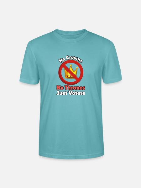 No Crowns, No Thrones - Stanley/Stella Unisex Bio-T-Shirt CRAFTER - Pastelltürkis