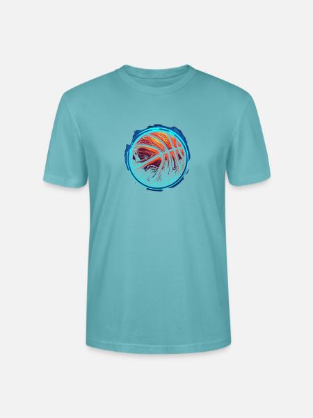 Basketball Ball Steamwave - Stanley/Stella Unisex Bio-T-Shirt CRAFTER - Pastelltürkis