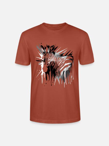 Zebra Schwarz Weiß Zebrastreifen - Stanley/Stella Unisex Bio-T-Shirt CRAFTER - Terrakotta