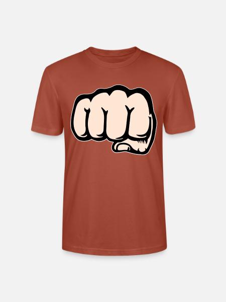 Faust Hand Symbol vorne - Stanley/Stella Unisex Bio-T-Shirt CRAFTER - Terrakotta