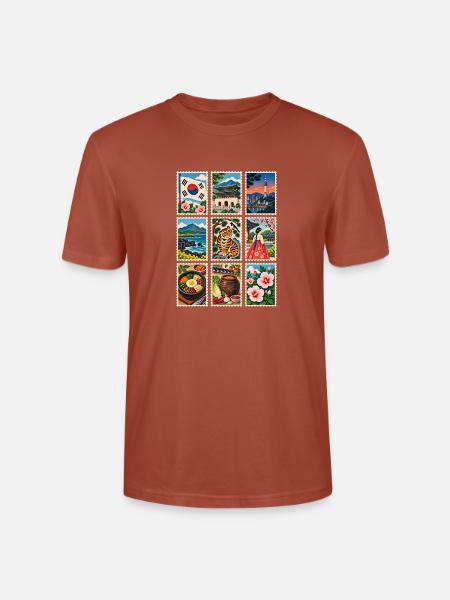 Südkorea Briefmarken - Stanley/Stella Unisex Bio-T-Shirt CRAFTER - Terrakotta