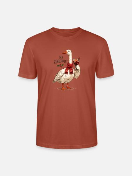 Na Zdrowie polnisches Weihnachtsgans-Design - Stanley/Stella Unisex Bio-T-Shirt CRAFTER - Terrakotta