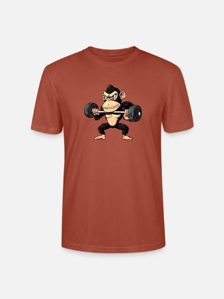 Affen Gym Fitness - Stanley/Stella Unisex Bio-T-Shirt CRAFTER - Terrakotta