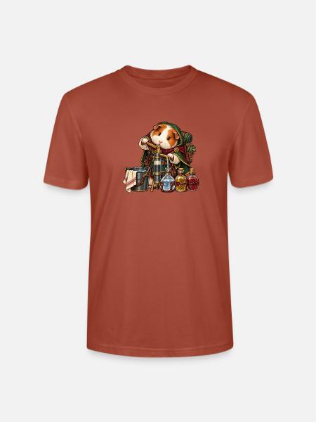 Meerschweinchen-Alchemist mit Zaubertränken - Stanley/Stella Unisex Bio-T-Shirt CRAFTER - Terrakotta