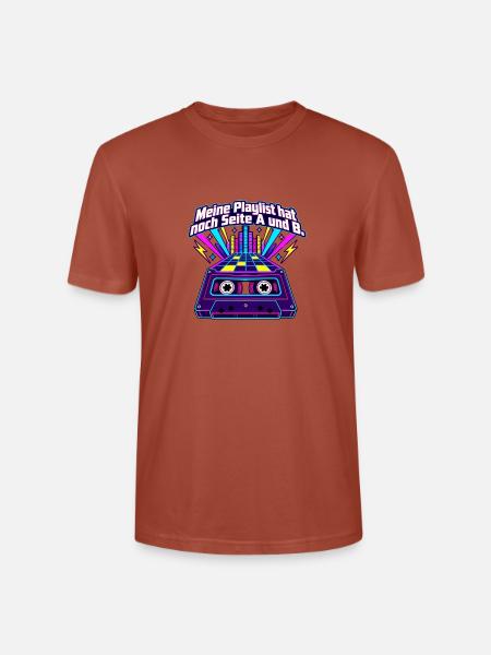 80er Musikfan Mixtape Kassette Nostalgie - Stanley/Stella Unisex Bio-T-Shirt CRAFTER - Terrakotta