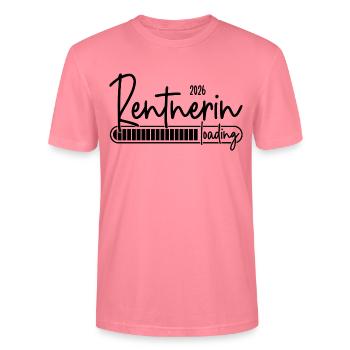 Rentnerin 2026 Loading - Stanley/Stella Unisex Bio-T-Shirt CRAFTER - Pink  - Vorne - AI Model Male 185 light (185cm) & AI Model Female 180 light (180cm)