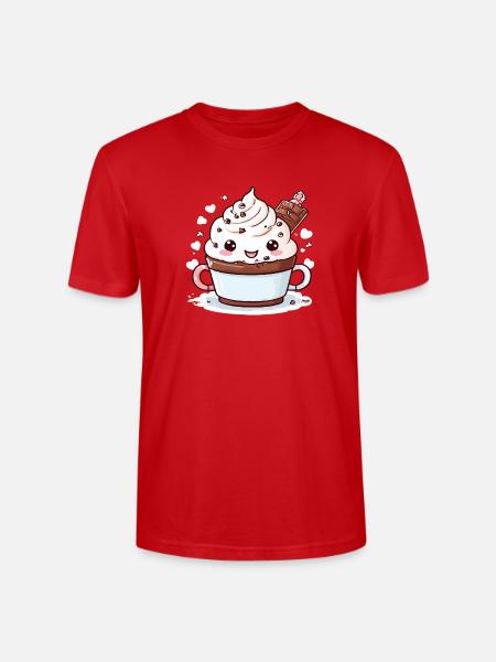 Charmanter Kakao-Begleiter - Stanley/Stella Unisex Bio-T-Shirt CRAFTER - Rot