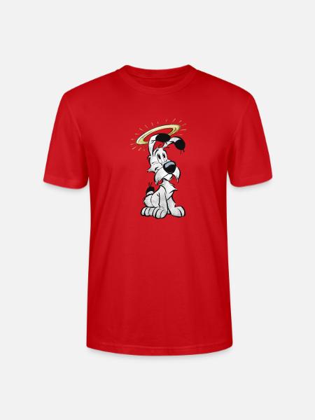Asterix & Obelix Idefix Mit Heiligenschein - Stanley/Stella Unisex Bio-T-Shirt CRAFTER - Rot