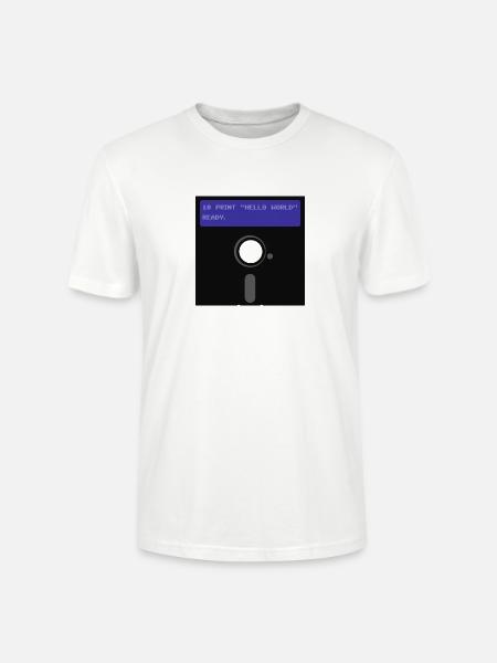 floppy disk - Stanley/Stella CRAFTER Unisex Organic T-Shirt - white