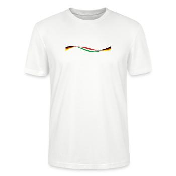 Italien - Deutschland lang long - Stanley/Stella Unisex Bio-T-Shirt CRAFTER - Weiß - Vorne - Alina (178cm) & Michal (187cm)