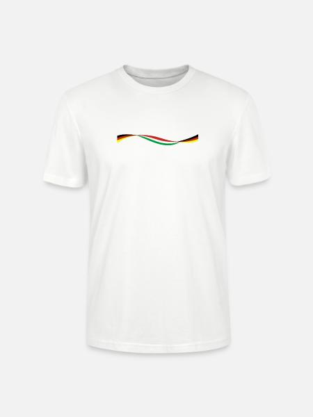 Italien - Deutschland lang long - Stanley/Stella Unisex Bio-T-Shirt CRAFTER - Weiß