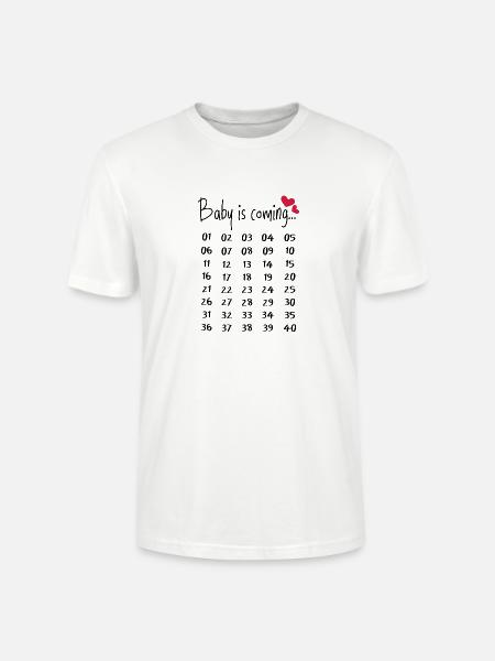 Sjov graviditet gravid gave forældre - Stanley Stella CRAFTER unisex økologisk-T-shirt - hvid