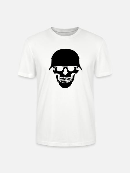 Schädelhelm / Schädelperlen - Stanley/Stella Unisex Bio-T-Shirt CRAFTER - Weiß