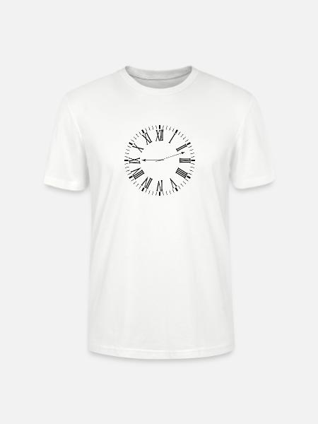 Roman clock - Stanley/Stella CRAFTER Unisex Organic T-Shirt - white