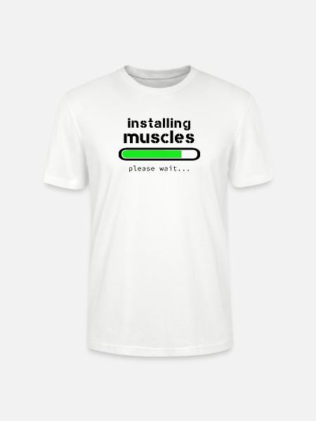 Installing muscles - T-shirt bio CRAFTER Stanley Stella Unisexe - blanc