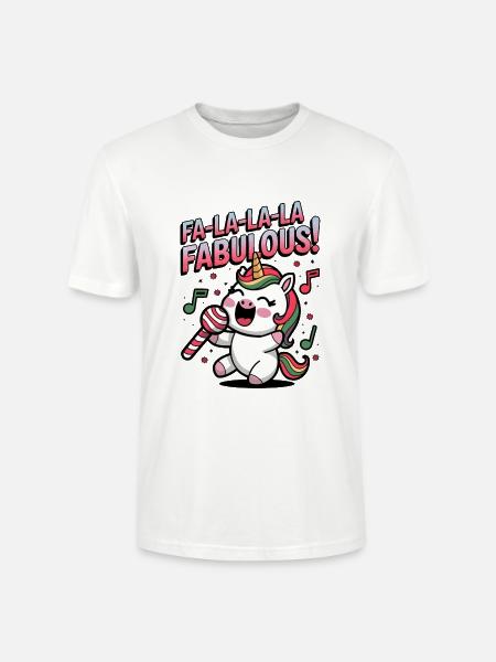 Fa-la-la-la Fabulous! - Stanley/Stella CRAFTER Unisex Organic T-Shirt - white