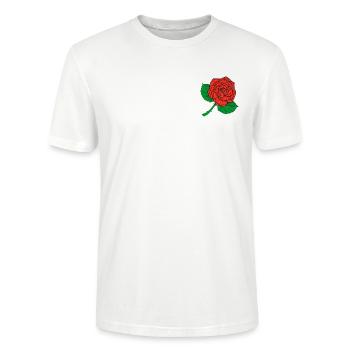 Rose - Stanley/Stella Unisex Bio-T-Shirt CRAFTER - Weiß - Vorne - Alina (178cm) & Michal (187cm)