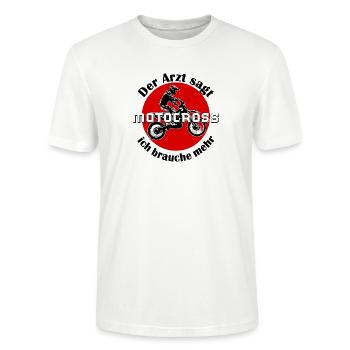 der arzt sagt mx - Stanley/Stella Unisex Bio-T-Shirt CRAFTER - Weiß - Vorne - Alina (178cm) & Michal (187cm)