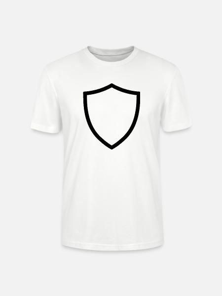 shield icon logo shape security - Stanley/Stella CRAFTER Unisex Organic T-Shirt - white