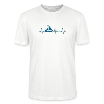 Segelboot - Stanley/Stella Unisex Bio-T-Shirt CRAFTER - Weiß - Vorne - Alina (178cm) & Michal (187cm)