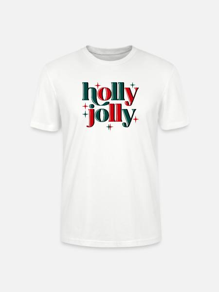 Holly Jolly Xmas - Stanley/Stella Unisex Bio-T-Shirt CRAFTER - Weiß