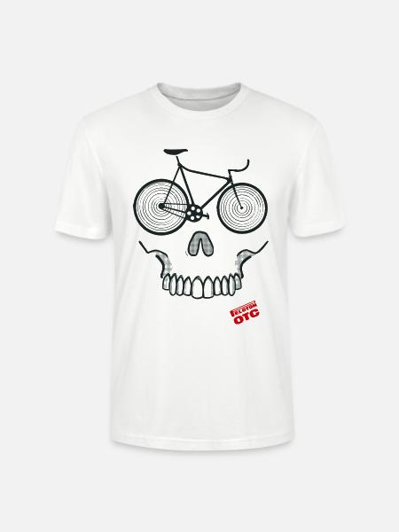skull cyclist - Stanley/Stella Unisex Bio-T-Shirt CRAFTER - Weiß