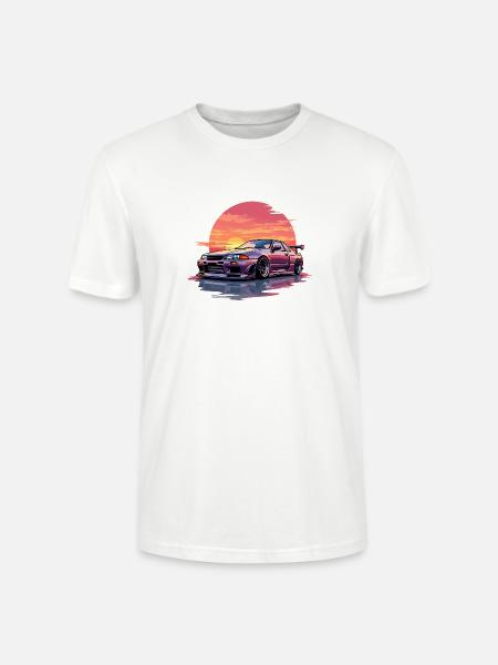 Skyline Sunset - Stanley/Stella CRAFTER Unisex Organic T-Shirt - white