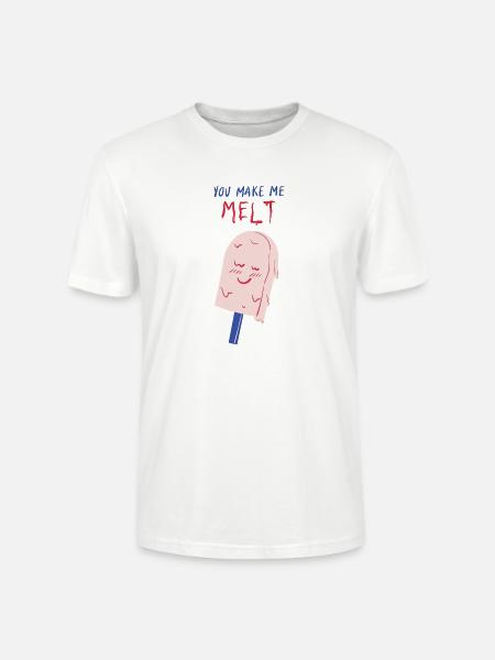 you make me melt icecream - Stanley/Stella CRAFTER Unisex Organic T-Shirt - white