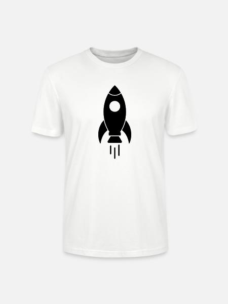 Fusée spatiale - T-shirt bio CRAFTER Stanley Stella Unisexe - blanc