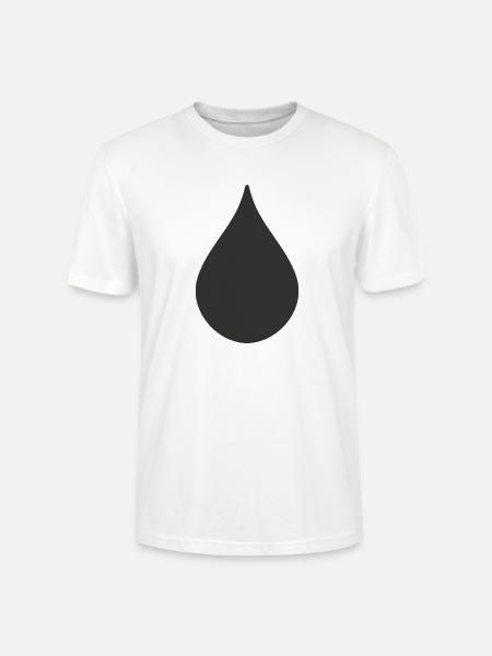 Drop Shape Logo Symbol - Stanley/Stella CRAFTER Unisex Organic T-Shirt - white
