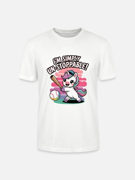 I'm Simply Un-stoppable! - Stanley/Stella CRAFTER Unisex Organic T-Shirt - white
