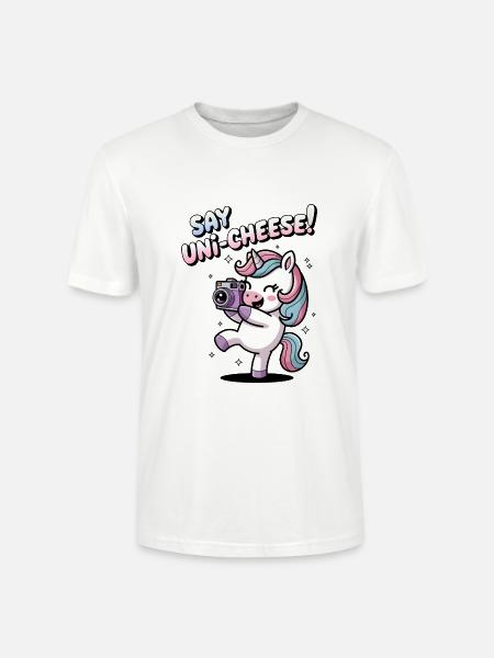 Say Uni-Cheese! - Stanley/Stella CRAFTER Unisex Organic T-Shirt - white
