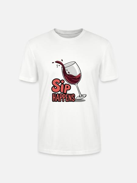 Sip Happens - T-shirt bio CRAFTER Stanley Stella Unisexe - blanc
