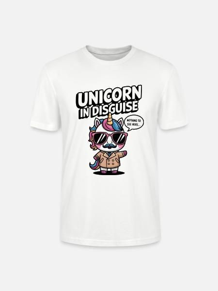 Unverkleidetes Einhorn - Stanley/Stella Unisex Bio-T-Shirt CRAFTER - Weiß