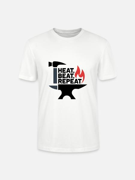 Heat, Beat, Repeat - Stanley/Stella CRAFTER Unisex Organic T-Shirt - white