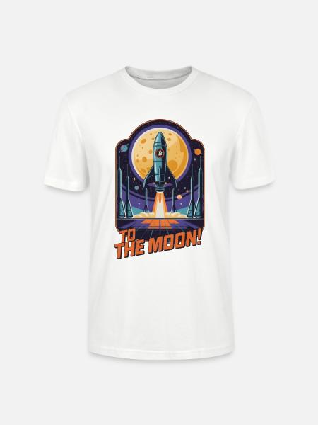 Zum Mond - Stanley/Stella Unisex Bio-T-Shirt CRAFTER - Weiß