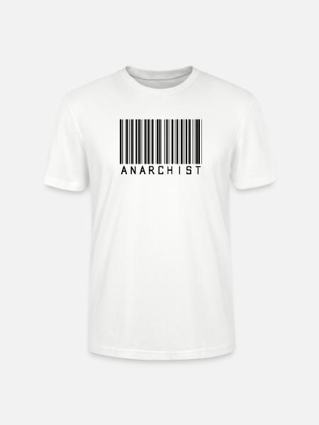 Anarchistischer Barcode - Stanley/Stella Unisex Bio-T-Shirt CRAFTER - Weiß